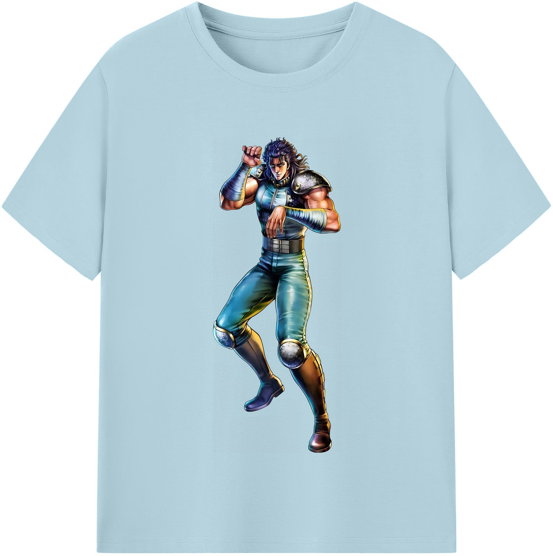 （画像用） 北斗の拳 Fist of the North Star 綿100％半袖Tシャツ（フロントプリント）